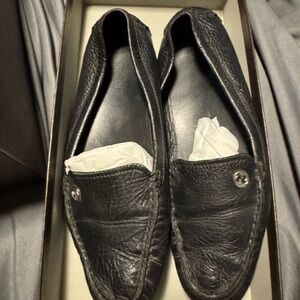 Gucci Black Leather Loafers Moccasins